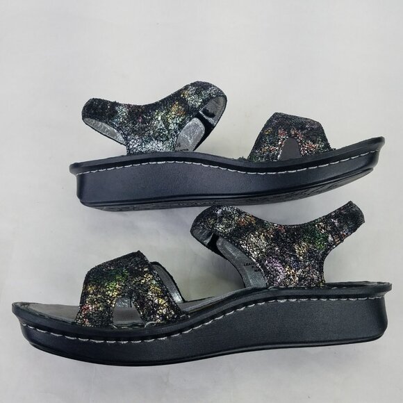 Alegria Vienna Platform Sandals Women's 36 US 6 Metallic Rainbow Leather VIE-280 - Picture 9 of 16